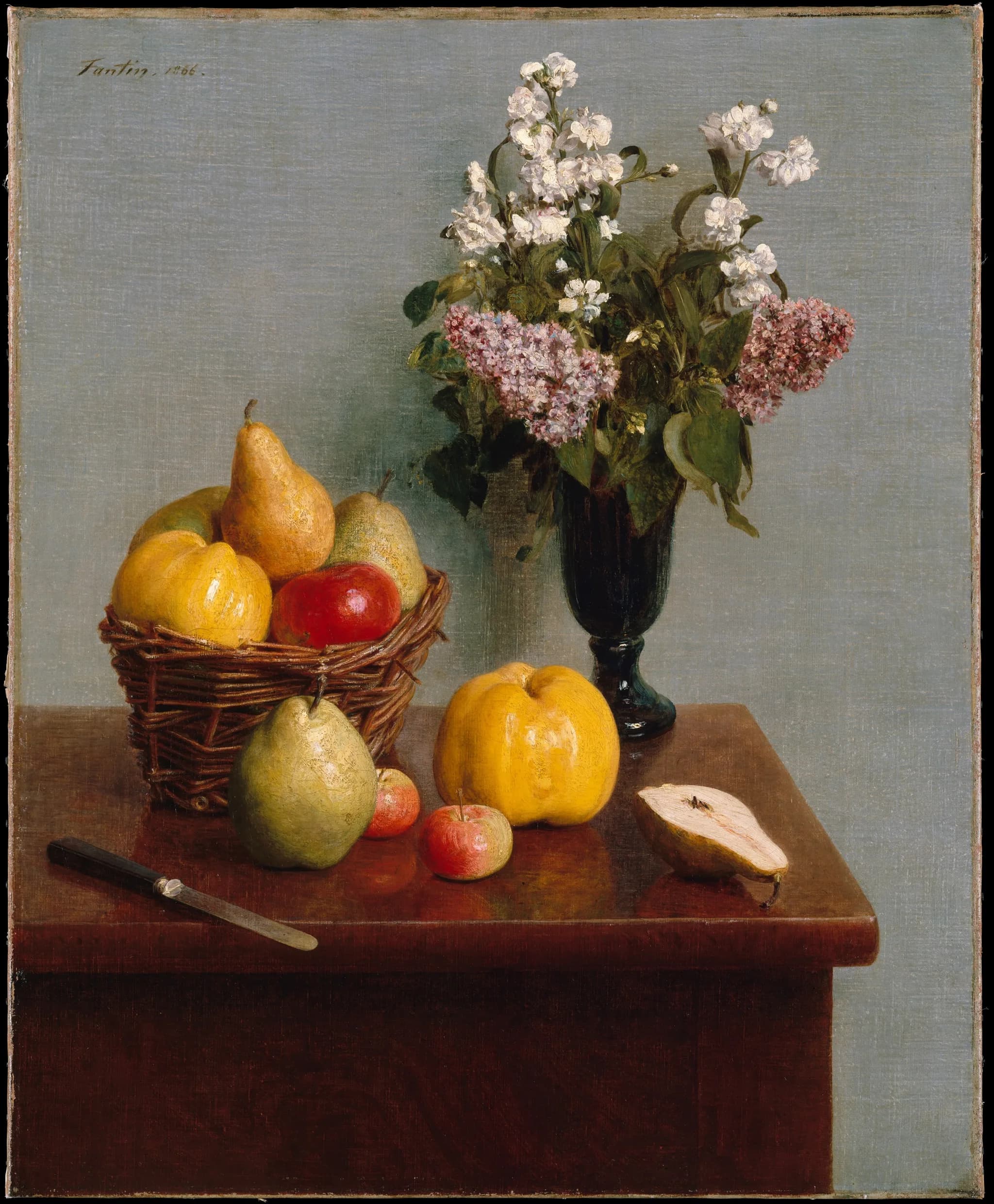 Henri Fantin-Latour — Çiçek ve Meyve Natürmortu